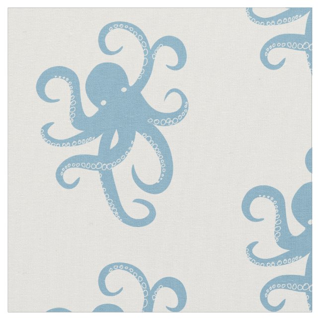 Tela Octopus azul (De cerca)
