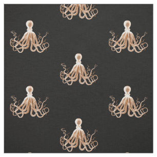 Tela Octopus náutico negro