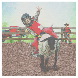 Tela Oeste de Rodeo Cowgirl Mutton Busting