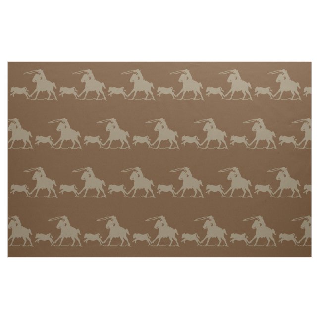 Tela Oeste Rodeo Cowboy Calf Roping ("Cuarto gordo" (fat quarter))