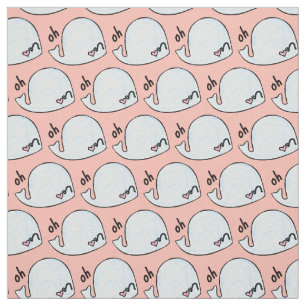 Tela oh ballena, wordplay kawaii acuarela cerca del pat