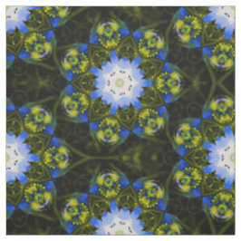 Tela Ojos de bebé azul caleidoscópico Flores de primave
