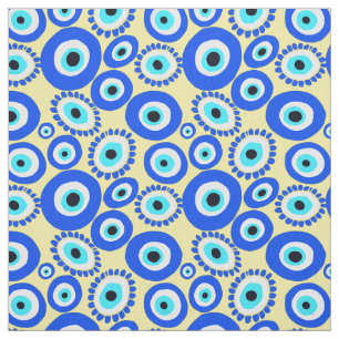 Tela Ojos malvados mediterráneos azul ojos amarillos bl