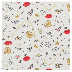 TELA OJOS Y LABIOS Y CORAZONES