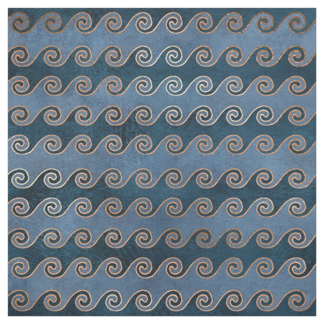 Tela Olas abstractas en azul (Retal)