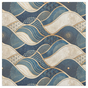 Tela Olas abstractas geométricas modernas y elegantes e