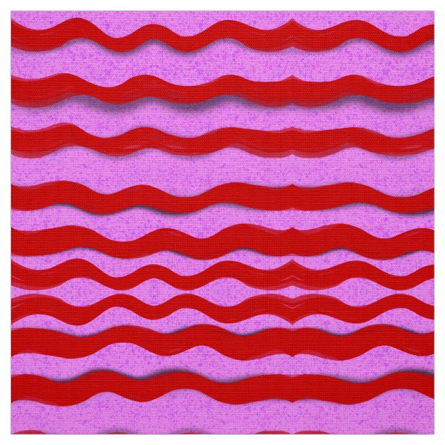 Tela Olas rojas con fondo salpicado de rosa 🥰 (Retal)