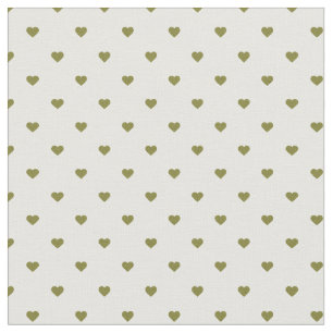 Tela Olive Green Polka Dot Hearts