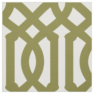 Tela Olive Green Trellis Large Scale