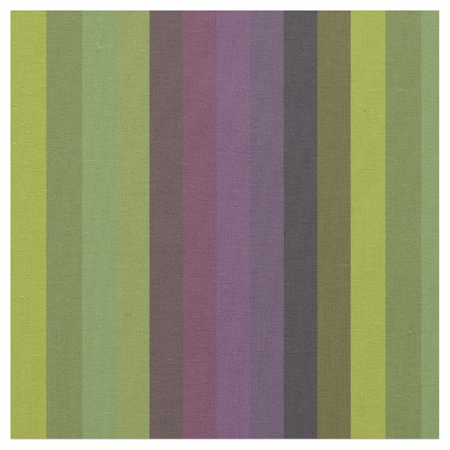 Tela Olive, Sage & Plum Moody Vertical Stripes (De cerca)