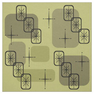 Tela Olive Sputnik moderno de mediados de siglo