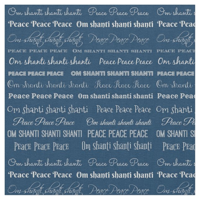 Tela Om Shanti, Algodón de la Paz (De cerca)