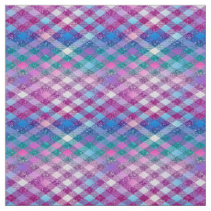 Tela Ombre Purpurina Argyle en rosa azul morado