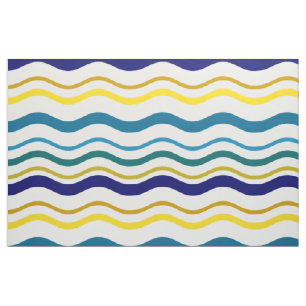 Tela Ondas amarillas azules