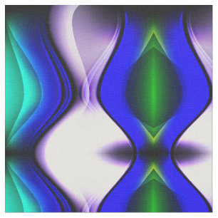 Tela Ondas azules y verdes abstractas