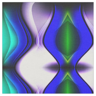 Tela Ondas azules y verdes abstractas