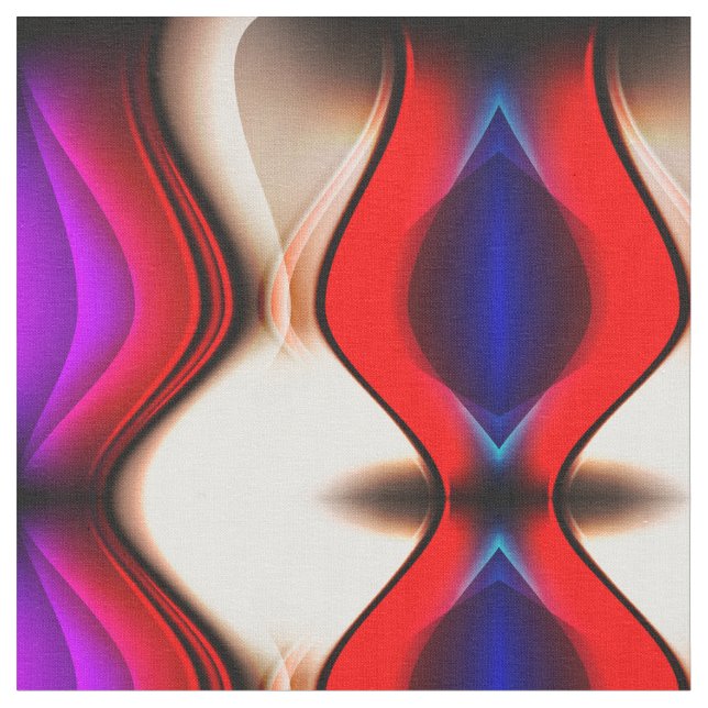 Tela Ondas rojas y púrpura abstractas (De cerca)