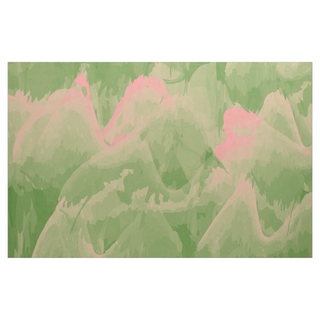 Tela Ondas verdes y rosas ("Cuarto gordo" (fat quarter))