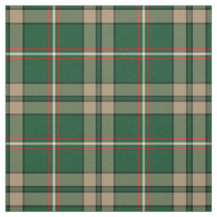 Tela O'Neill Tartan Green y Tan Irish Plaid