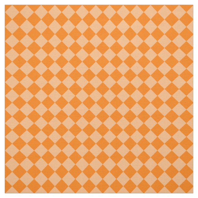 Tela Orange Checker Diamond Pattern (Retal)