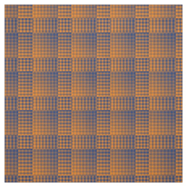 Tela Orange Purple Checker Abstract Pattern (Retal)