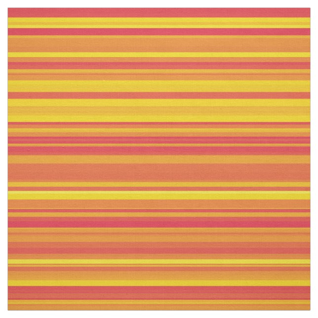 Tela Orange Yellow Red Stripes (Retal)