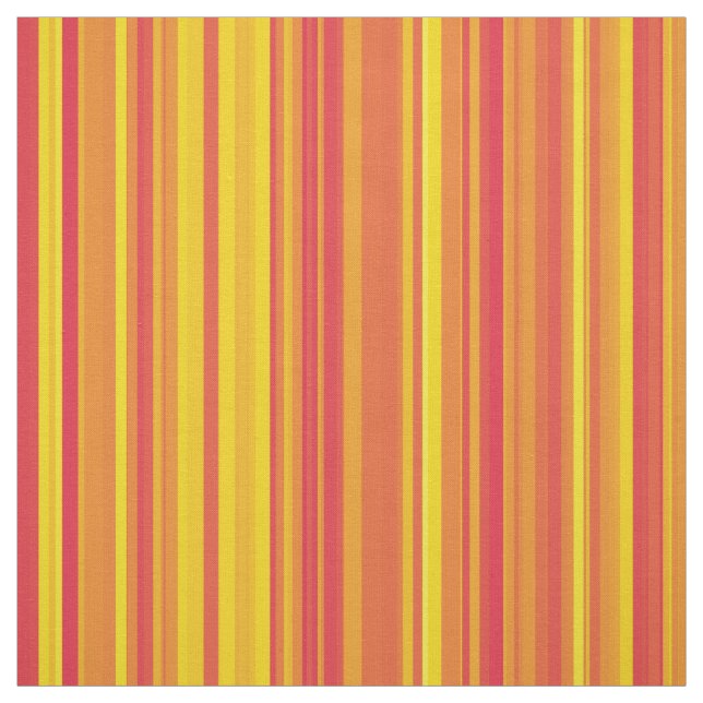 Tela Orange Yellow Red Stripes (Retal)