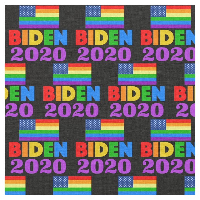 Tela Orgullo gay arcoiris Biden 2020 (De cerca)