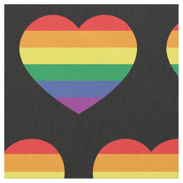 Tela Orgullo gay bandera arcoiris corazón de amor (De cerca)