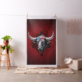 Tela Orgullo y fuerza, un toro americano