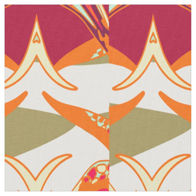 Tela ornamental de Borgoña (De cerca)