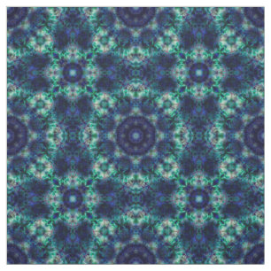 Tela Ornamento azul verde