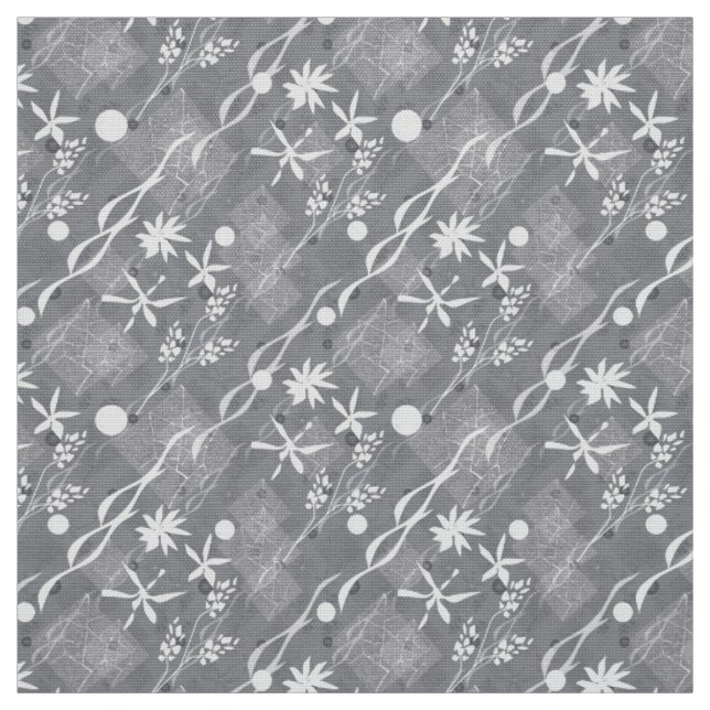 Tela Ornamento de flores. (Retal)