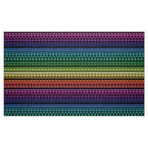 Tela Ornamento étnico, arcoiris