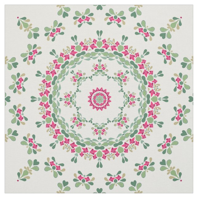 Tela Ornamento floral (Retal)