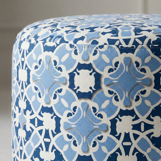 Tela Ornate Elegant Damask Clásico Azul Y Blanco (Subido por el creador)
