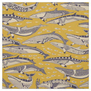 Tela oro de las ballenas minke