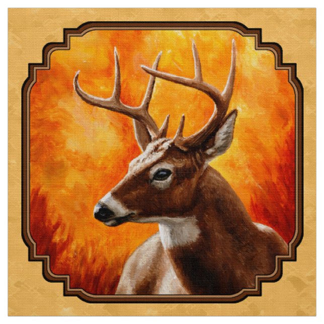 Tela Oro de otoño de Whitetail Deer (Retal)