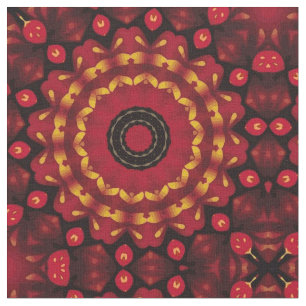 Tela Oro en mandala roja