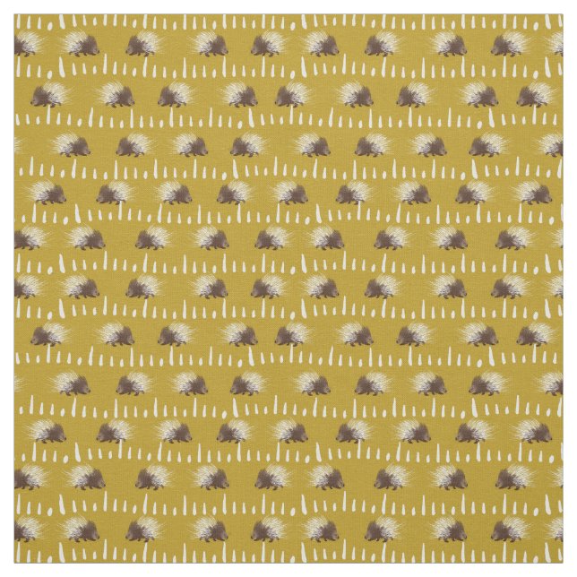 Tela Oro marrón y mostaza con estampado (Retal)