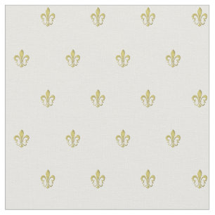 Tela Oro metálico Fleur de Lis Combed Cotton