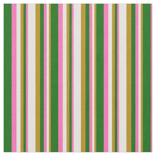 Tela Oro oscuro, cian claro, rosa caliente y verde oscu (De cerca)