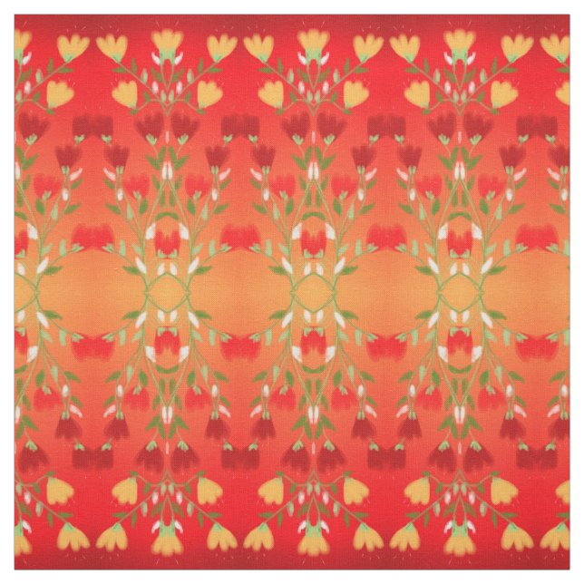 Tela Oro rojo vibrante con verde (Retal)