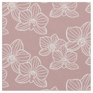 Tela Orquídea Lineal   Costura Botánica y Quilting Rosa