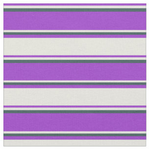 Tela Orquídea Oscura, Rayas Gris Beige-Oscuras