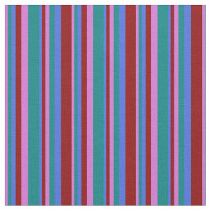 Tela Orquídea, Verde azulada, azul real y rojo oscuro