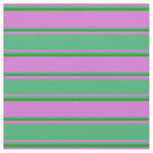 Tela Orquídea, verde marino y patrón verde forestal