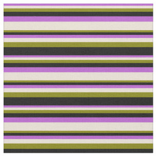 Tela Orquídeas, Biscas, Verdes y Líneas Negras