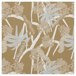 Tela oruga maximalista rústico tropical - marrón