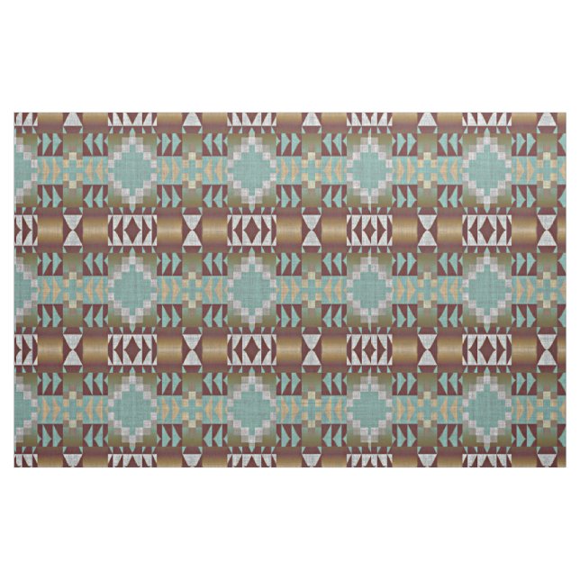 Tela Oscuro marrón turquesa Taupe verde beige aparienci ("Cuarto gordo" (fat quarter))